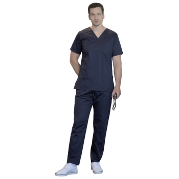 Komplet medyczny elastyczny męski granatowy roz. 3XL – komplet medyczny – strój medyczny